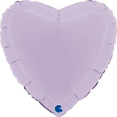 Srdce matně liliové 18"/46cm fóliový balónek nafukovací