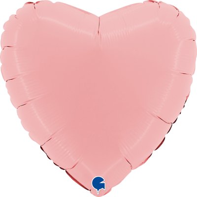 Srdce matně růžové 18"/46cm fóliový balónek nafukovací