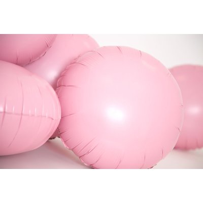 Kruh matně růžový 18"/46cm fóliový balónek nafukovací - sc426a3544-b.jpg