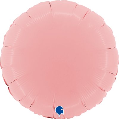 Kruh matně růžový 18"/46cm fóliový balónek nafukovací