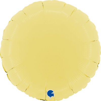 Kruh matně žlutý 18"/46cm fóliový balónek nafukovací