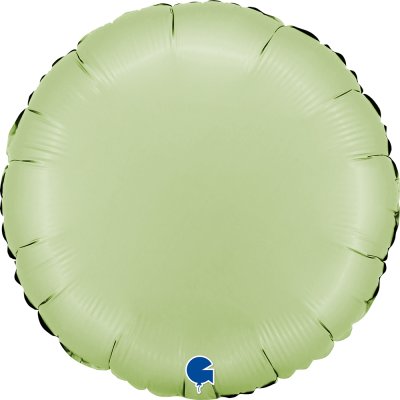 Kruh saténově olivový 18"/46cm fóliový balónek nafukovací