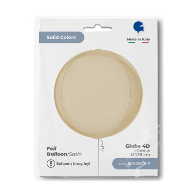 Koule saténově krémová 4D 38cm/15" fóliový balónek nafukovací - 1574100scr-p-b.jpg