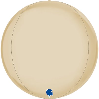Koule saténově krémová 4D 38cm/15" fóliový balónek nafukovací
