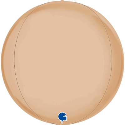 Koule saténově tělová 4D 38cm/15" fóliový balónek nafukovací