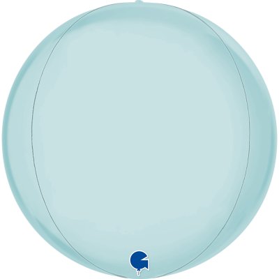 Koule saténově modrá 4D 38cm/15" fóliový balónek nafukovací