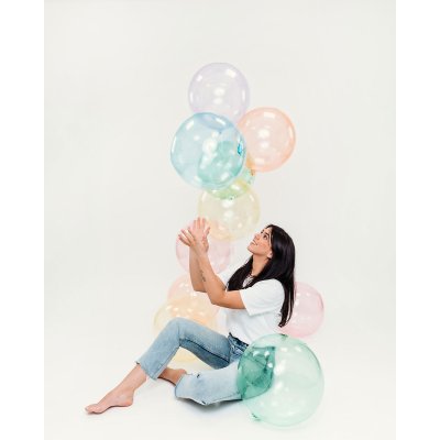 Koule průhledná modrá 4D 38cm/15" fóliový balónek nafukovací - sxdscf1293-copia-b.jpg