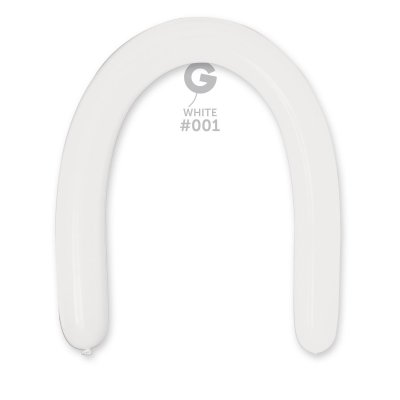 Balónky modelovací velké (130cm:8cm) #001 bílá (50ks/bal) - white.jpg