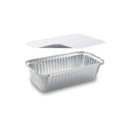 Miska (ALU) hranatá 218 x 114 x 54 mm 900ml + víčko (5 ks)
