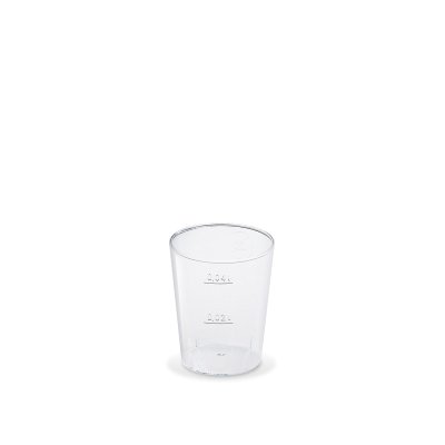 Kelímek krystal (PS) 43mm 2cl/4cl (10ks)