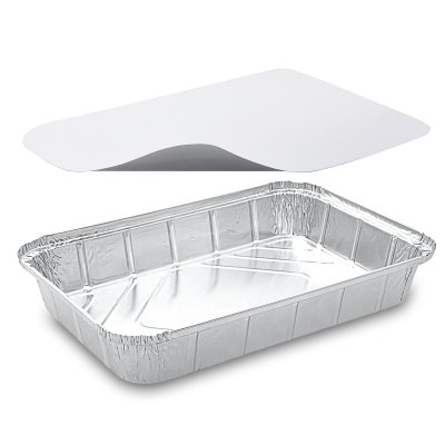 Miska (ALU) hranatá 315 x 215 x 43 mm 2000ml + víčko (10 ks)