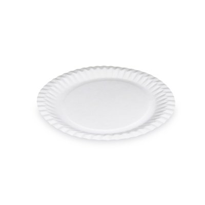 Papírový talíř (PAP-Recy) bílý 23cm (15 ks)
