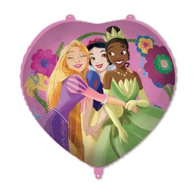 Srdce - Princezny DISNEY 46cm fóliový balónek a závaží