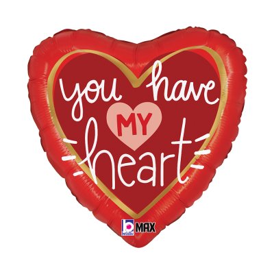 Zpráva a ILY 18"/46cm srdce fóliový balónek nafukovací - 26332p-h18-love-messages-side2-b.jpg