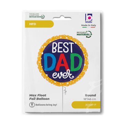 Best dad kruh modrý 18"/46cm fóliový balónek nafukovací - 26345p-p-b.jpg
