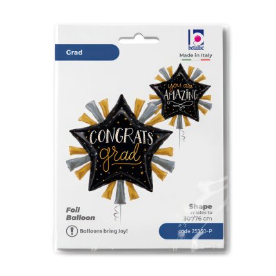 Gratulace hvězda černo-zlatá 30"/75cm fóliový balónek nafukovací - 25350-p-b.jpg