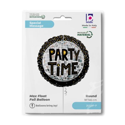 Party time kruh 18"/46cm fóliový balónek nafukovací - 26320p-p-b.jpg