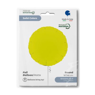 Kruh matně limetový 18"/46cm fóliový balónek nafukovací - 181000mlgr-p-b.jpg