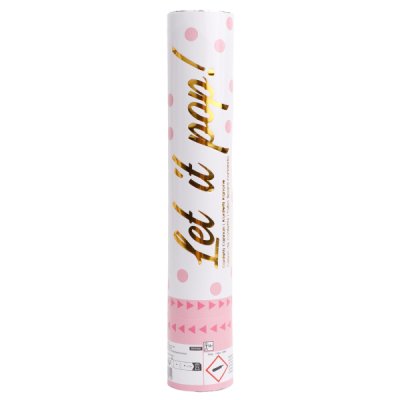 Konfety vystřelovací Let it pop! - růžové 28cm