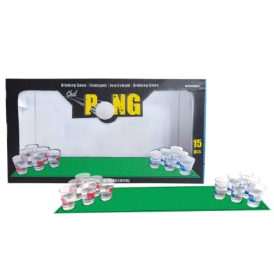 Drinking Game Shot Pong - 1podložka, 12 panáků a 2 míčky