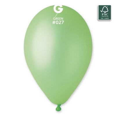 Balónek 33cm/13" #027 NEON zelená (50ks/bal) - 100-fsc-certified-nrl-balloons-green.jpg