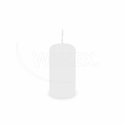 Svíčka válcová bílá 4x8cm, 4ks