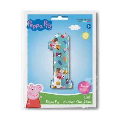 ČÍSLICE Prasátko Pepina 1 (66cm,26") fóliový balónek nafukovací - l251-p-b.jpg