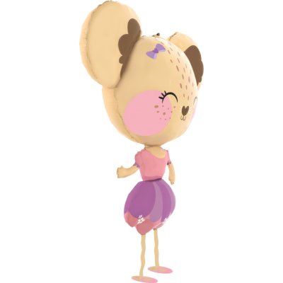 CHODÍCÍ Myška baletka 36"/91cm fóliový balónek nafukovací - gpw05-pet-walker-mouse-ballerina-side-b.jpg
