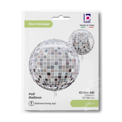 Disco koule 4D stříbrná 15"/38cm fóliový balónek nafukovací - 25320-p-b.jpg