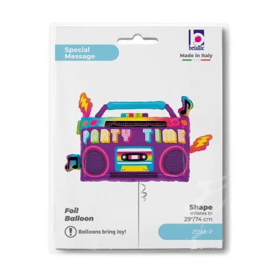 Rádio Party Time 29"/74cm fóliový balónek nafukovací - 25368-p-b.jpg