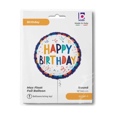 Kruh konfety HB 18"/46cm kruh fóliový balónek nafukovací - 26359p-p-b.jpg