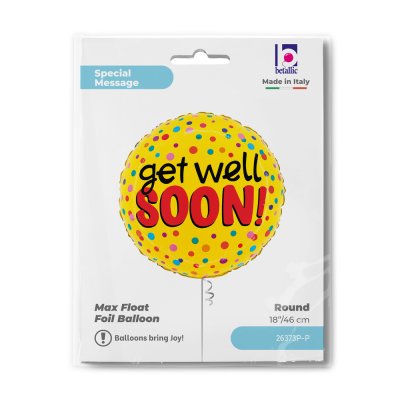 Get well soon 18"/46cm kruh fóliový balónek nafukovací - 26373p-p-b.jpg