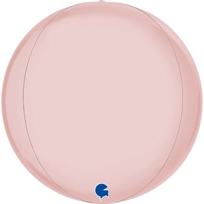 Koule pastelová růžová 4D 38cm/15" fóliový balónek nafukovací