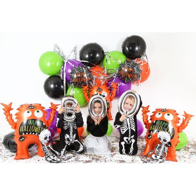 Halloweenská pavoučí síť 18"/46cm fóliový balónek nafukovací - img-9383-b.jpg