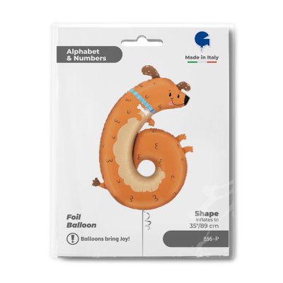 ČÍSLICE Puppyloons 6 - Pes (89cm,35") fóliový balónek nafukovací - 856-p-b.jpg