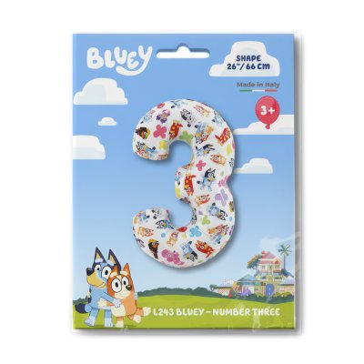 ČÍSLICE Bluey 3 (66cm,26") fóliový balónek nafukovací - l243-p-b.jpg