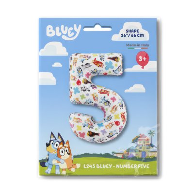 ČÍSLICE Bluey 5 (66cm,26") fóliový balónek nafukovací - l245-p-b.jpg