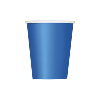 Kelímky papírové - královská modrá 270ml, 14ks