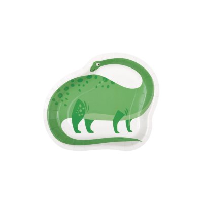 Talířky papírové EKO - DINO modro-zelené 21cm, 8ks