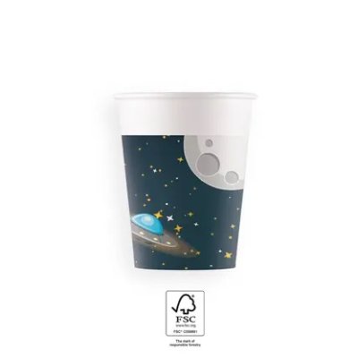 Kelímky papírové FSC - Vesmír 200ml/8ks