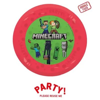 Talíře plastové - Minecraft 21cm/4s