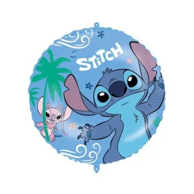 Kruh - Stitch & Angel 43cm fóliový balónek a závaží