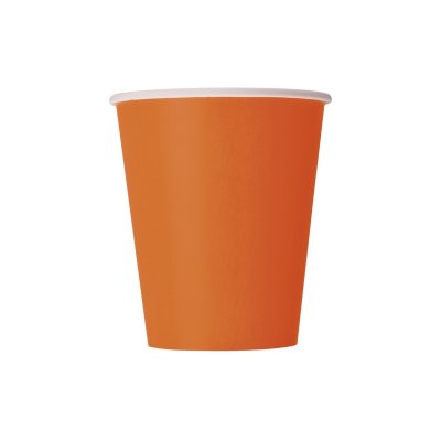 Kelímky papírové - dýňové 270ml, 14ks