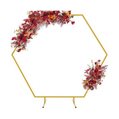 Dekorační stojan HEXAGON zlatý, 200cm