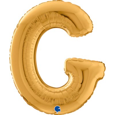 PÍSMENO ZLATÉ G (66cm,26") fóliový balónek nafukovací