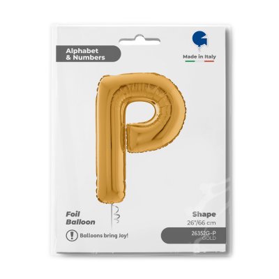 PÍSMENO ZLATÉ P (66cm,26") fóliový balónek nafukovací - 26352g-p-b.jpg