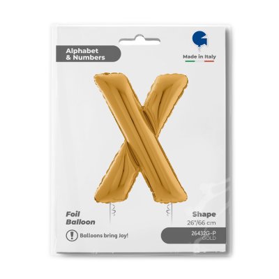 PÍSMENO ZLATÉ X (66cm,26") fóliový balónek nafukovací - 26432g-p-b.jpg
