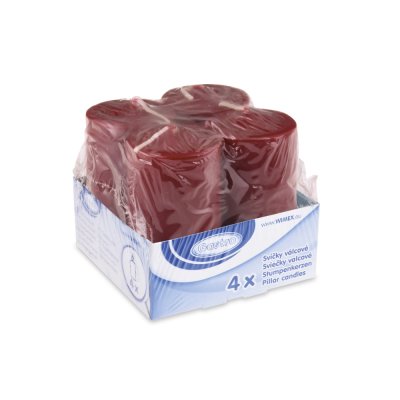 Svíčka válcová bordová 4x8cm, 4ks - svicka-valcova-bordova-40-x-80-mm-4-ks2.jpg
