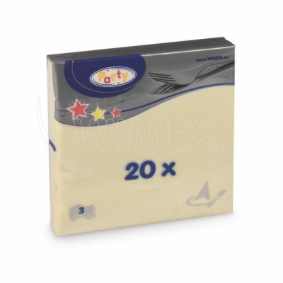 Ubrousek béžový 3vrstvý 33 x 33 cm (20 ks) (PAP FSC Mix) - U3-70709._.A.o2.jpg