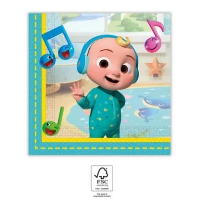 Ubrousky papírové EKO - CoComelon  33x33 cm / 20 ks